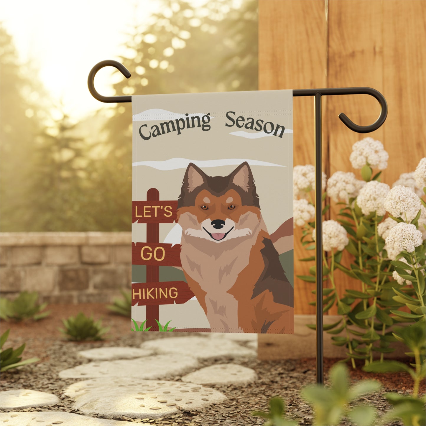 Nenets Herding Laika Dog Camping Garden Flag