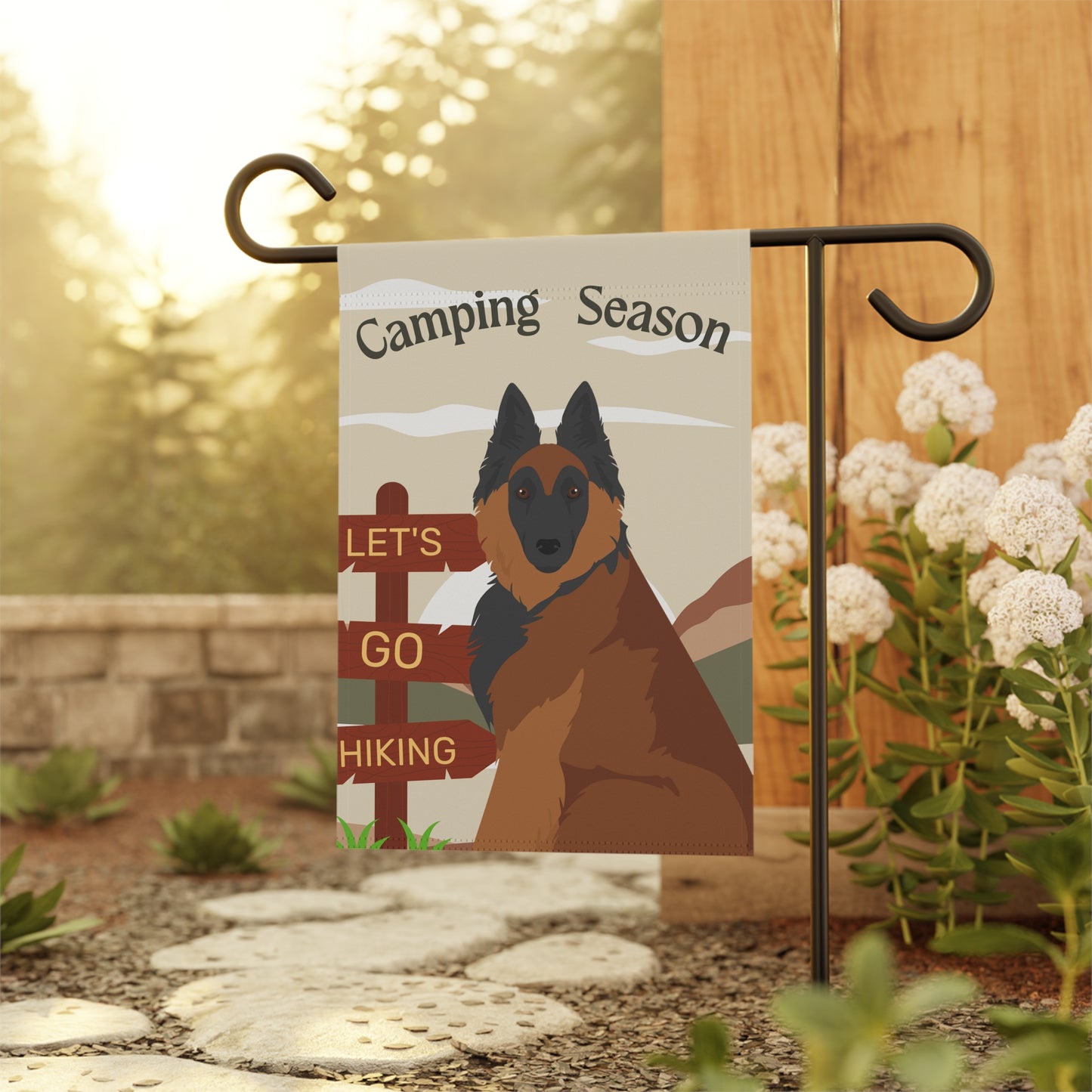 Belgian Tervuren Dog Camping Garden Flag