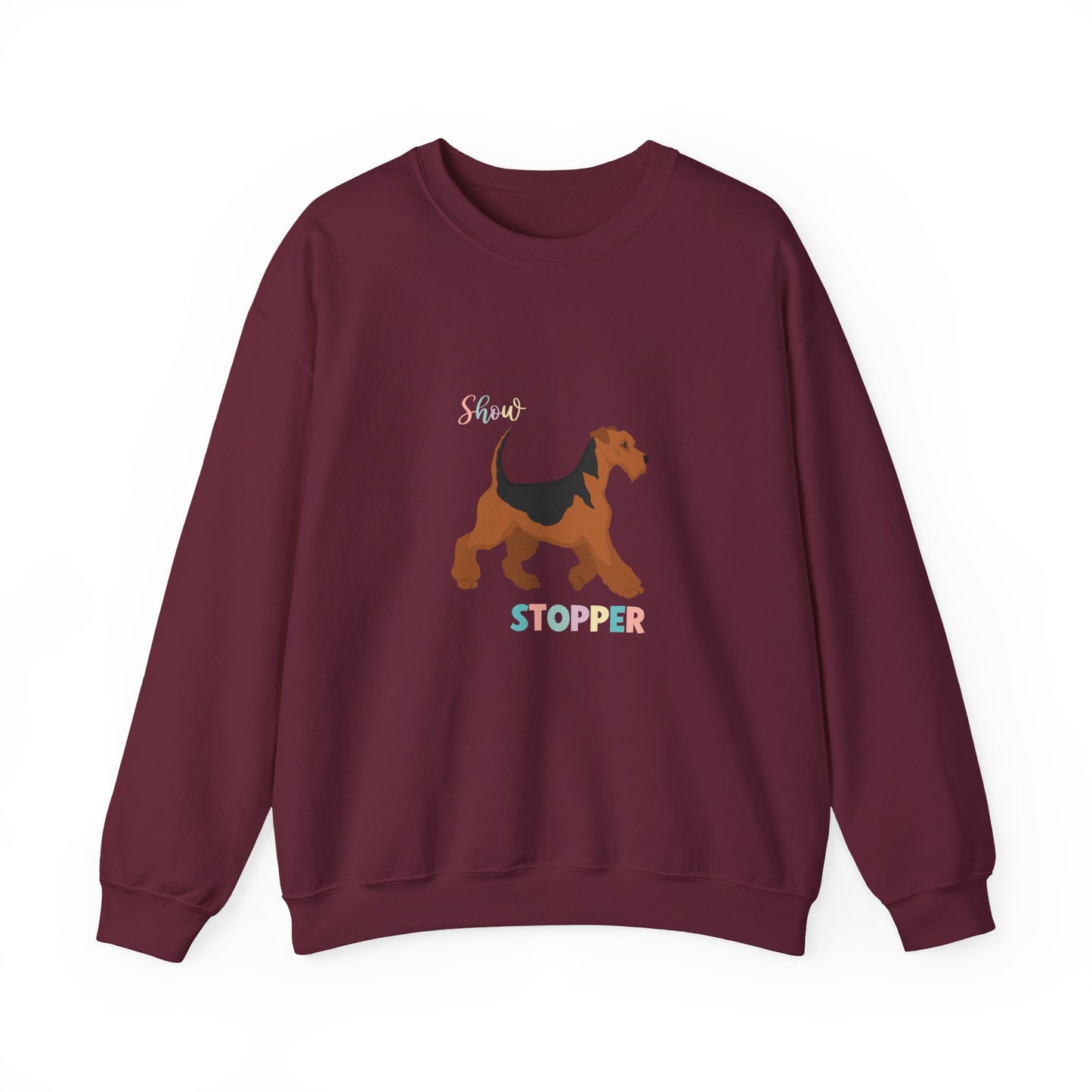 Airdale Terrier Dog Unisex Heavy Blend Crewneck Sweatshirt
