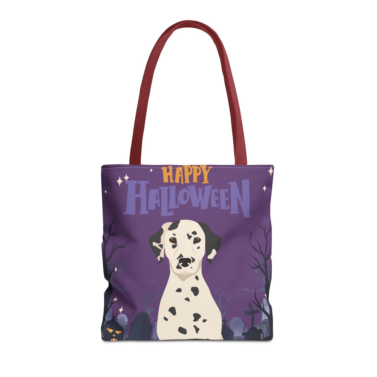 Dalmatian Dog Happy Halloween Tote Bag 16x16