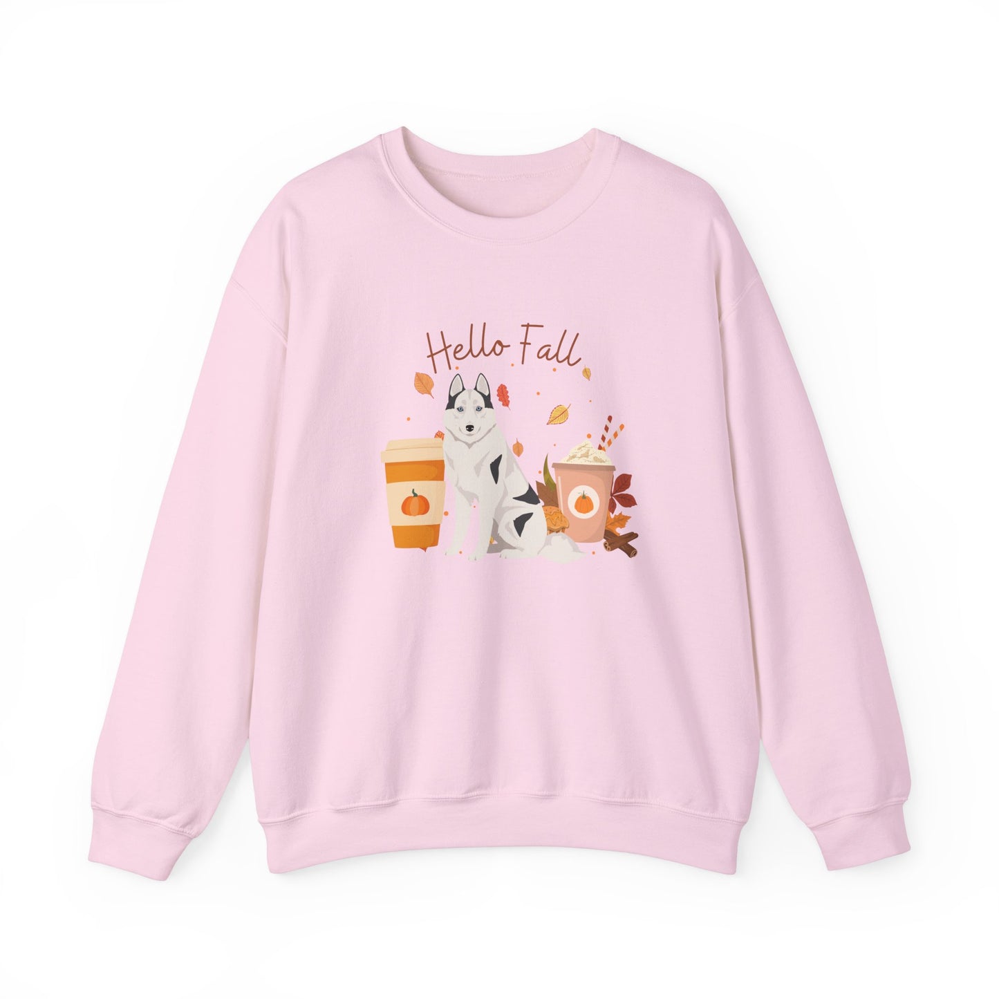 Siberian Husky Dog Fall Halloween Unisex Heavy Blend Crewneck Sweatshirt