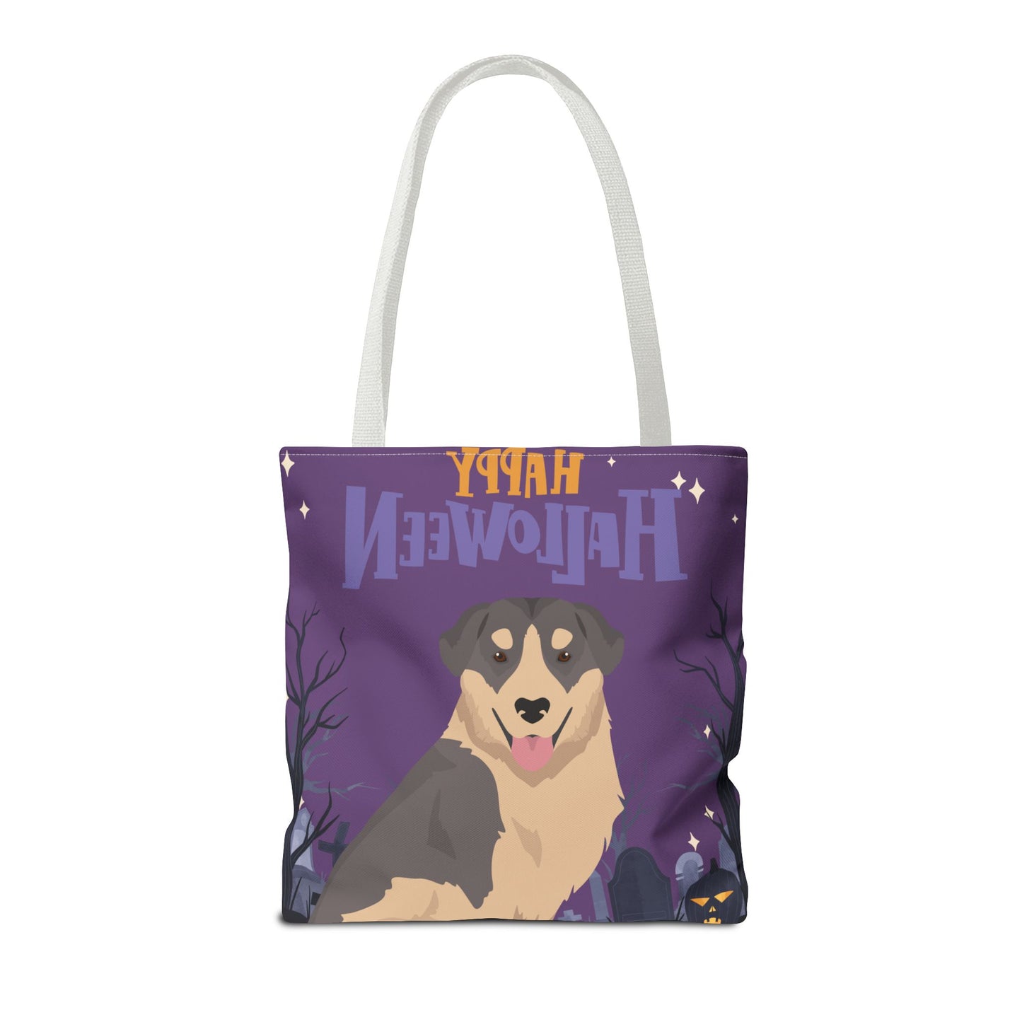 Carpathian Shepherd Dog Happy Halloween Tote Bag 16x16