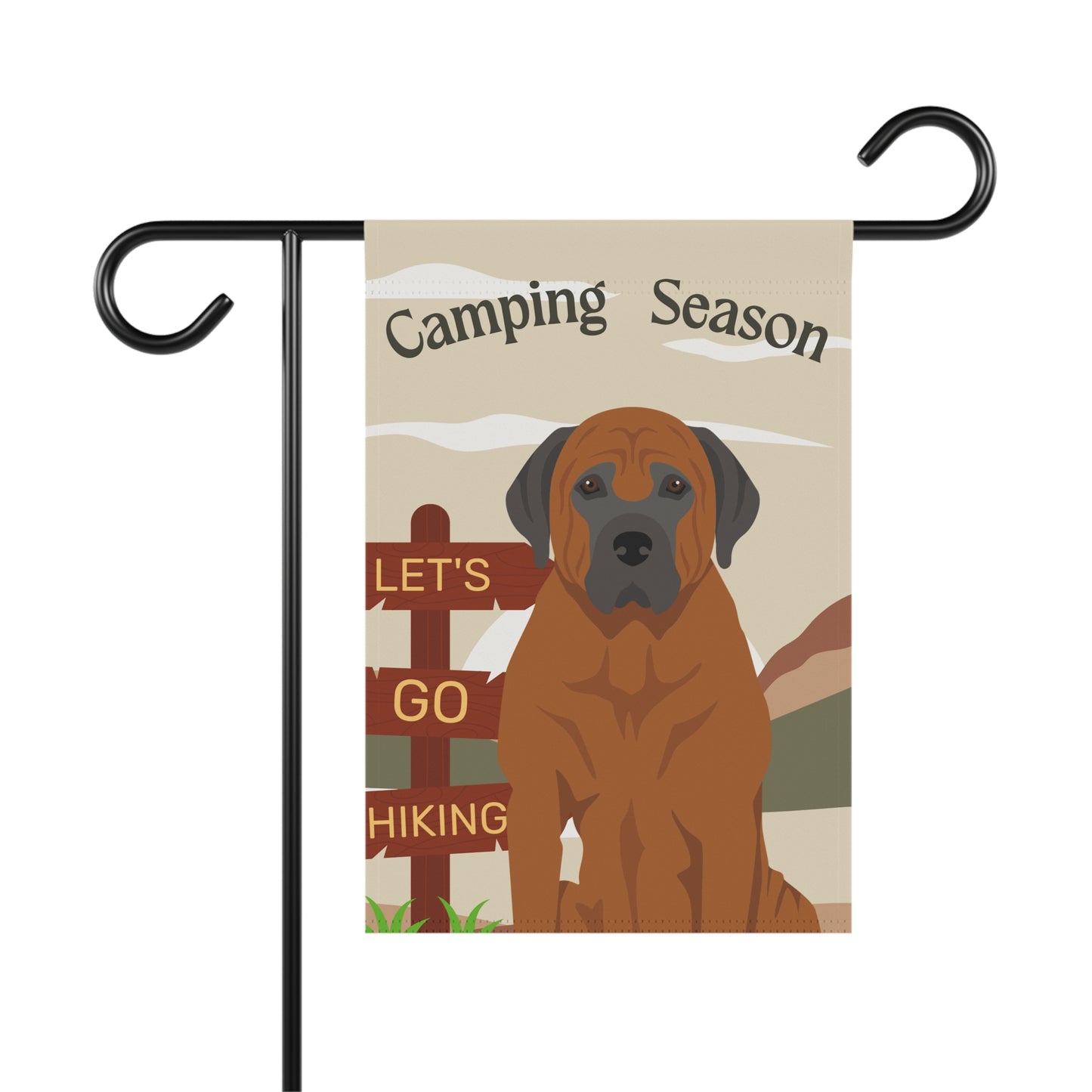 Tosa Inu Dog Camping Garden Flag
