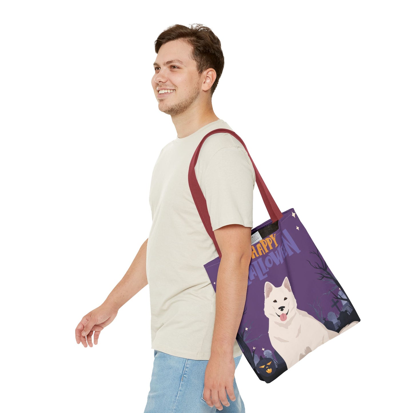 Alaskan Malamute Dog Happy Halloween Tote Bag 16x16