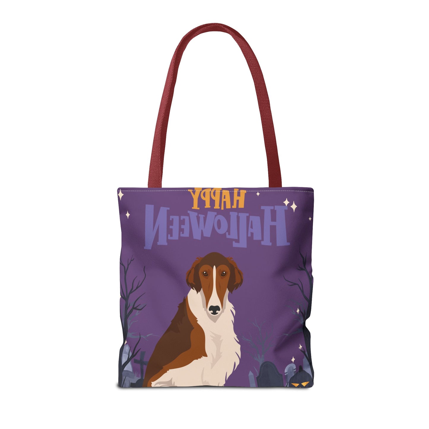 Borzoi Dog Happy Halloween Tote Bag 16x16