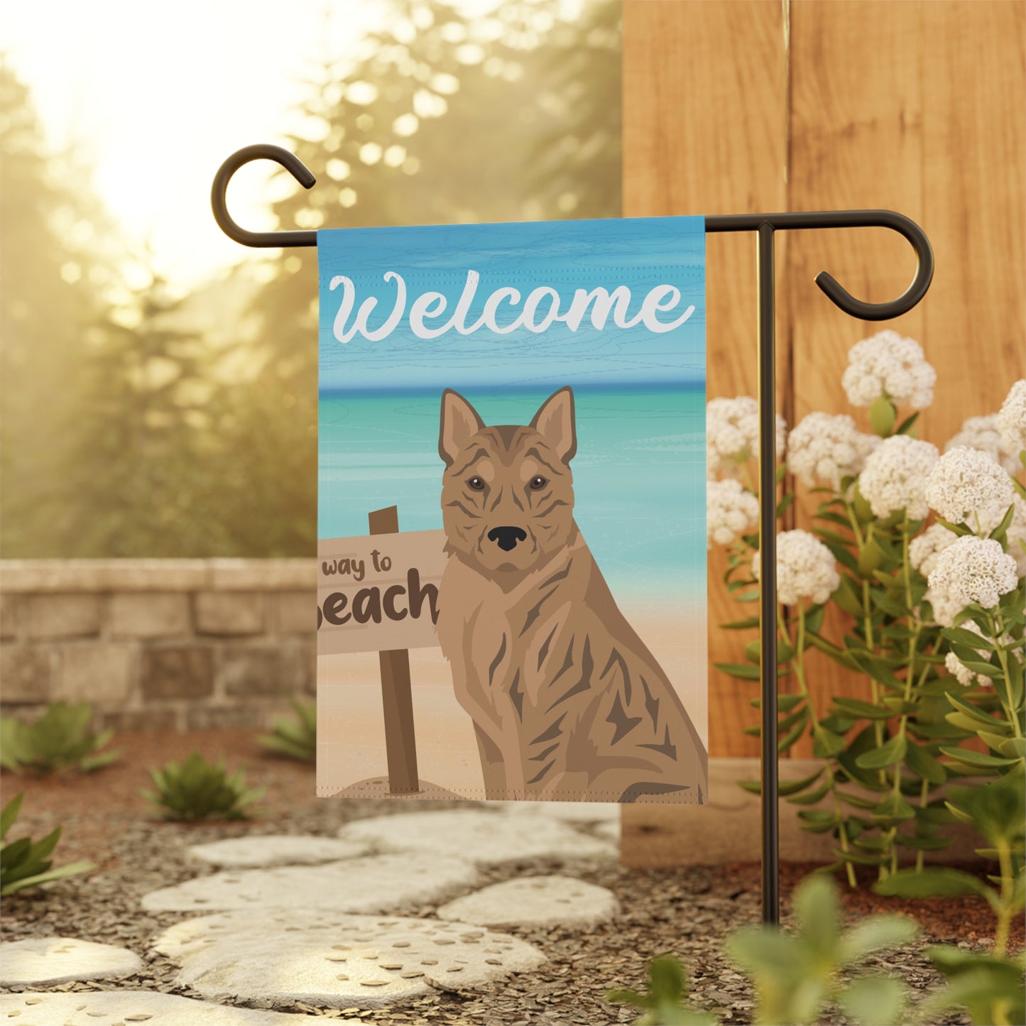 Korean Jindo Dog Garden Flag