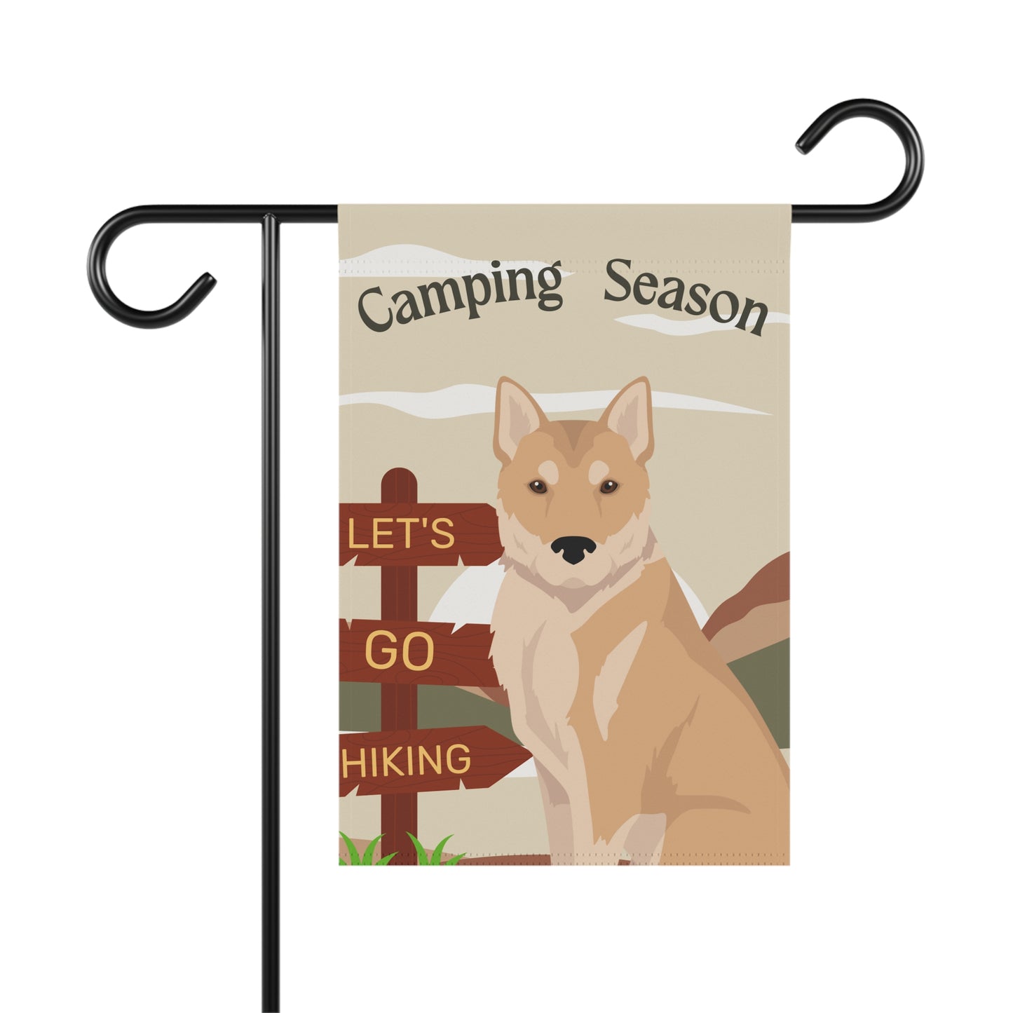 Korean Jindo Dog Camping Garden Flag