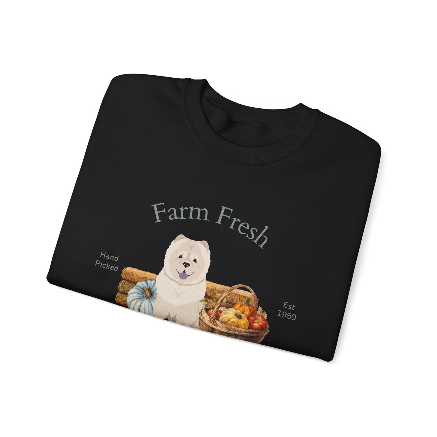 Chow Chow Dog Fall Farm Fresh Unisex Heavy Blend Crewneck Sweatshirt