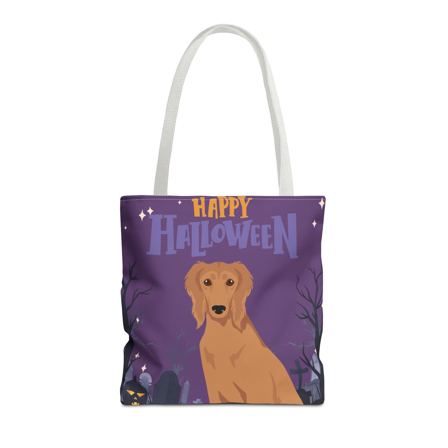 Saluki Dog Happy Halloween Tote Bag 16x16