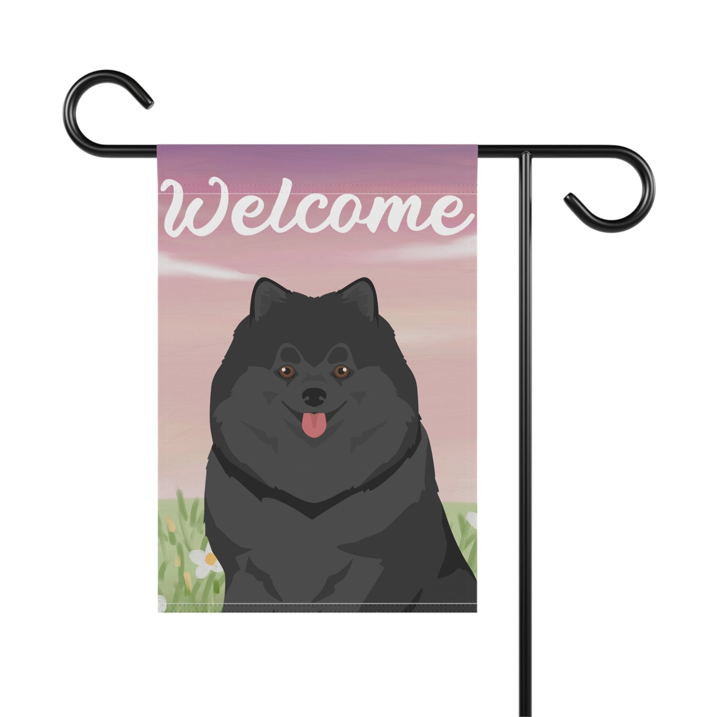 Pomeranian Dog Welcome Garden Flag