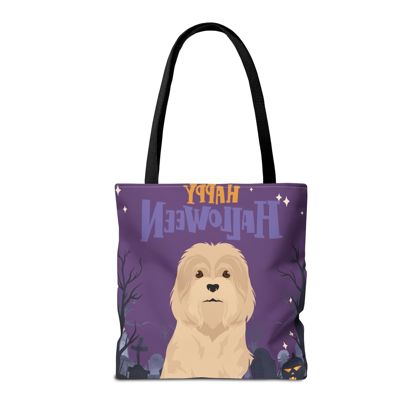 Lowchen Dog Happy Halloween Tote Bag 16x16