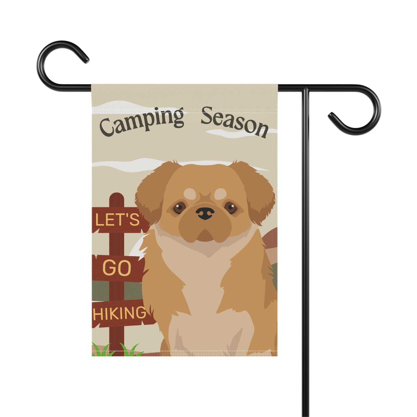 Tibetan Spaniel Dog Camping Garden Flag