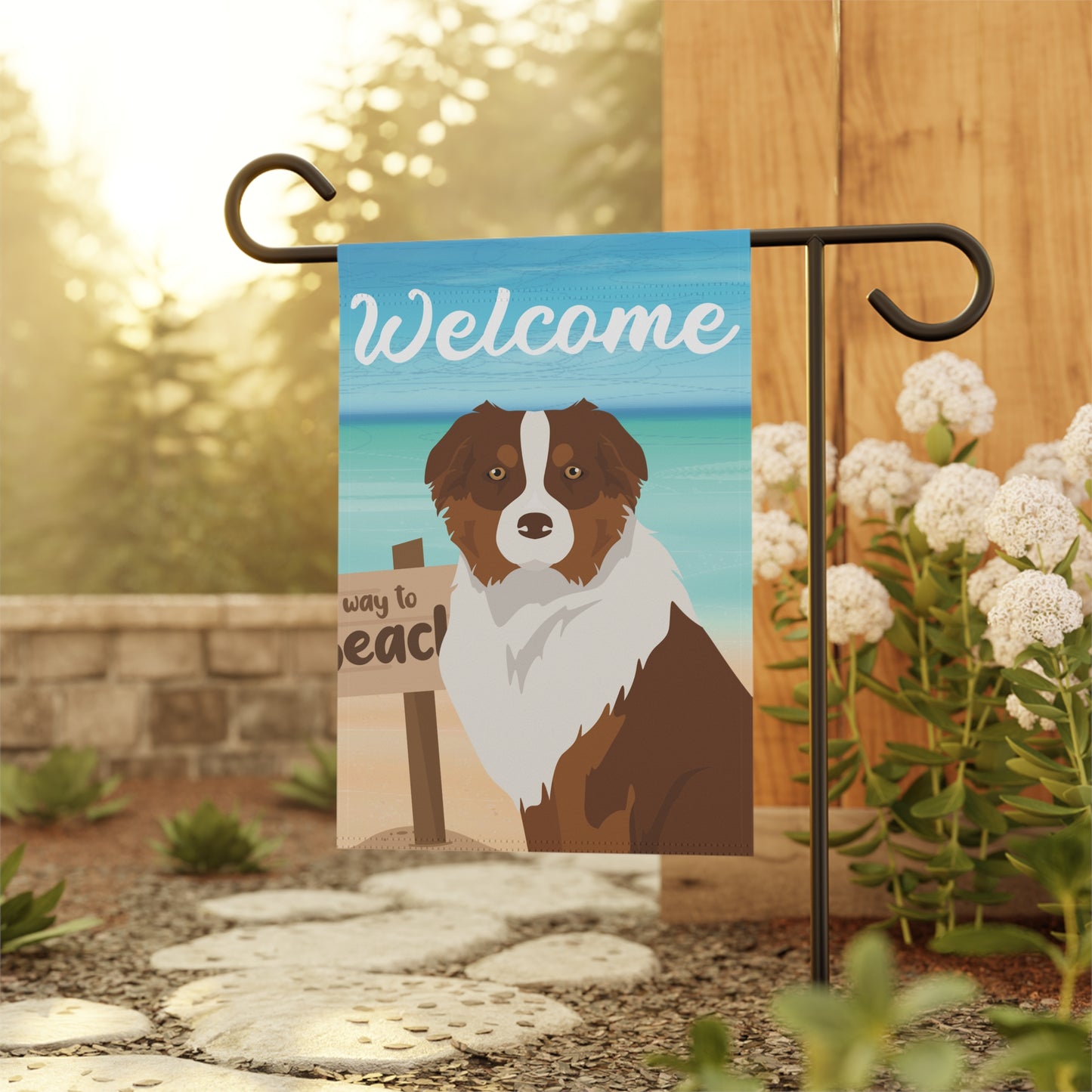 Australian Shepherd Dog Garden Flag