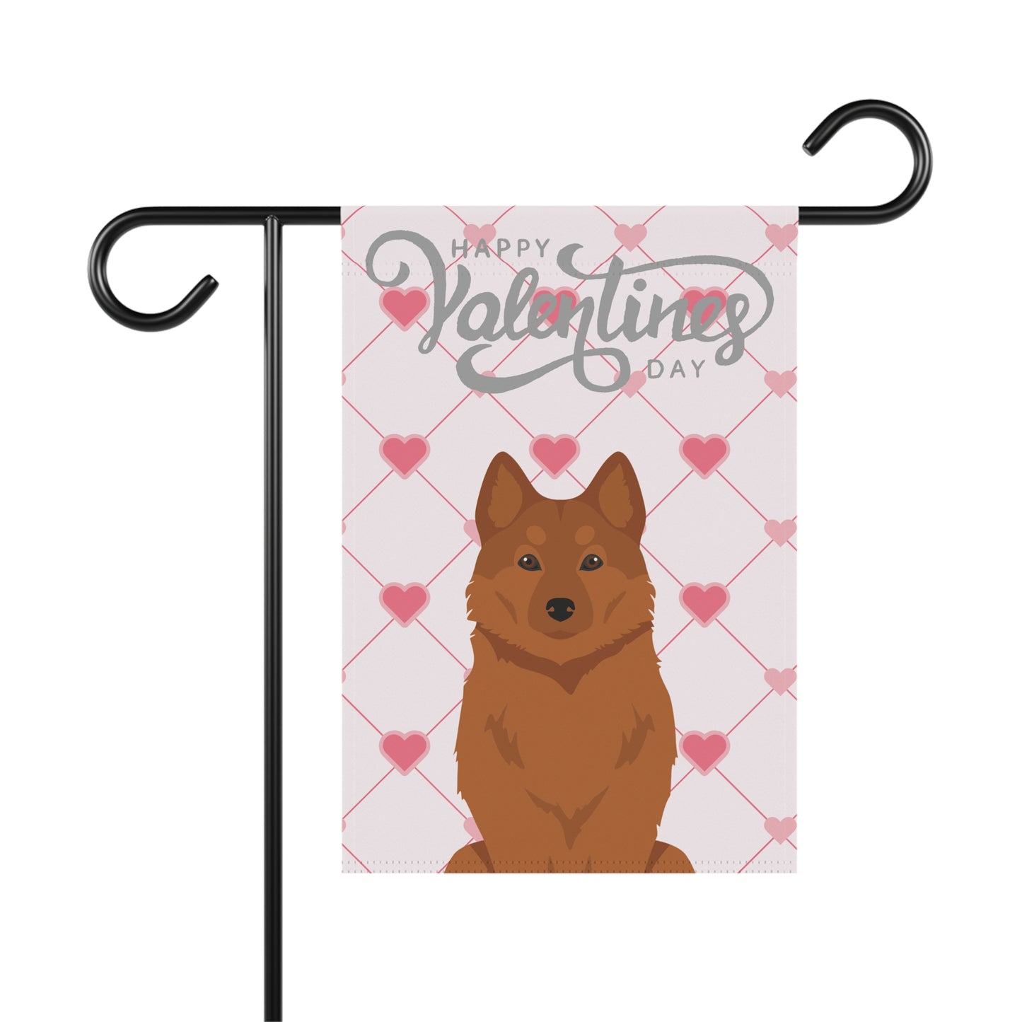 Finnish Spitz Dog Valentines Day Garden Flag