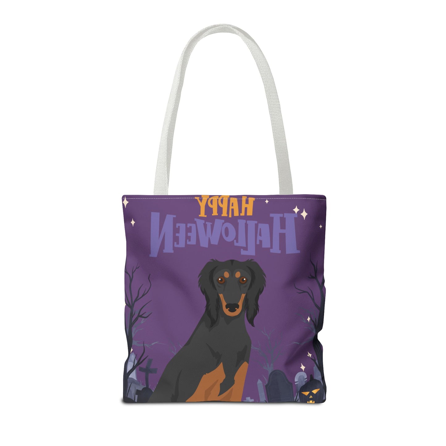 Saluki Dog Happy Halloween Tote Bag 16x16