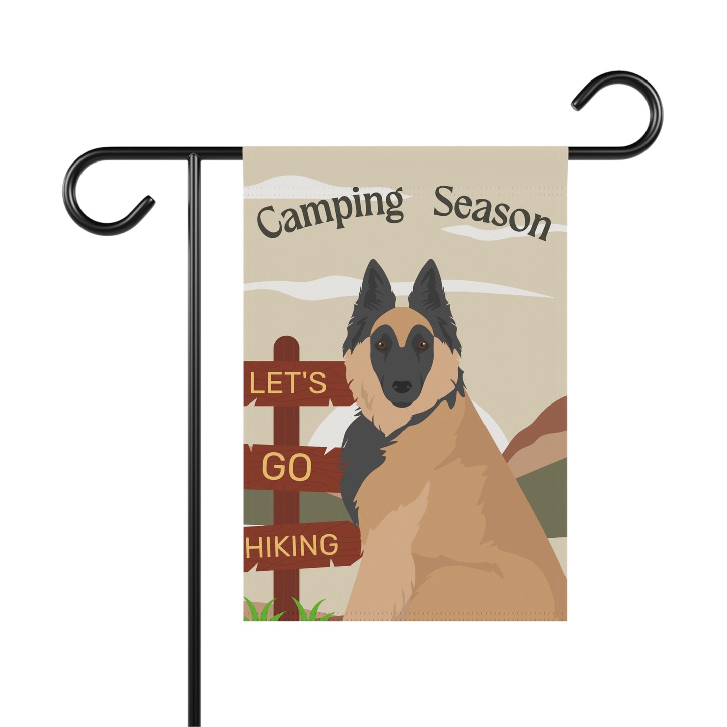 Belgian Tervuren Dog Camping Garden Flag