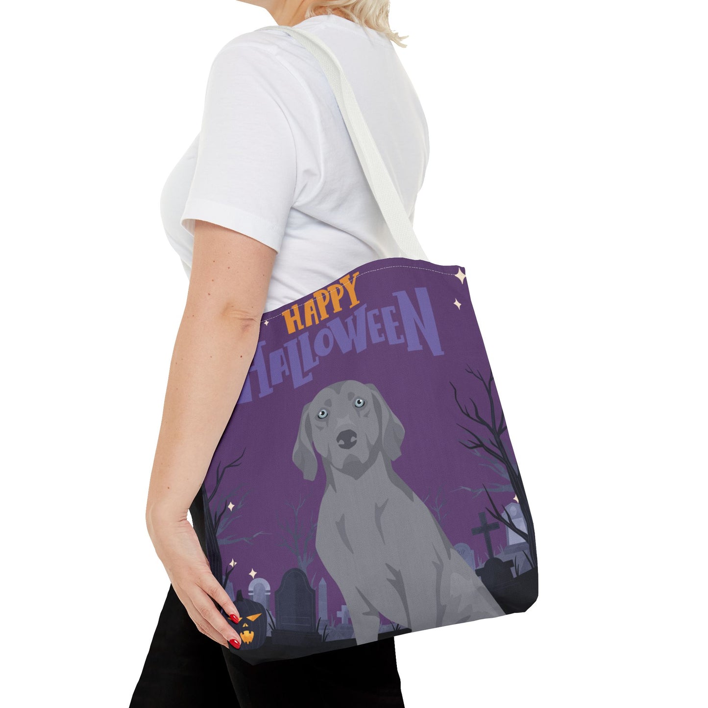 Weimaraner Dog Happy Halloween Tote Bag 16x16