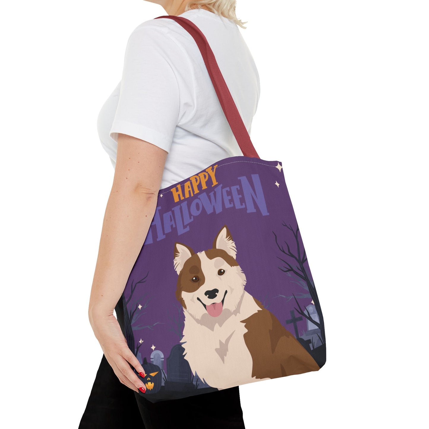 Elo Dog Happy Halloween Tote Bag 16x16