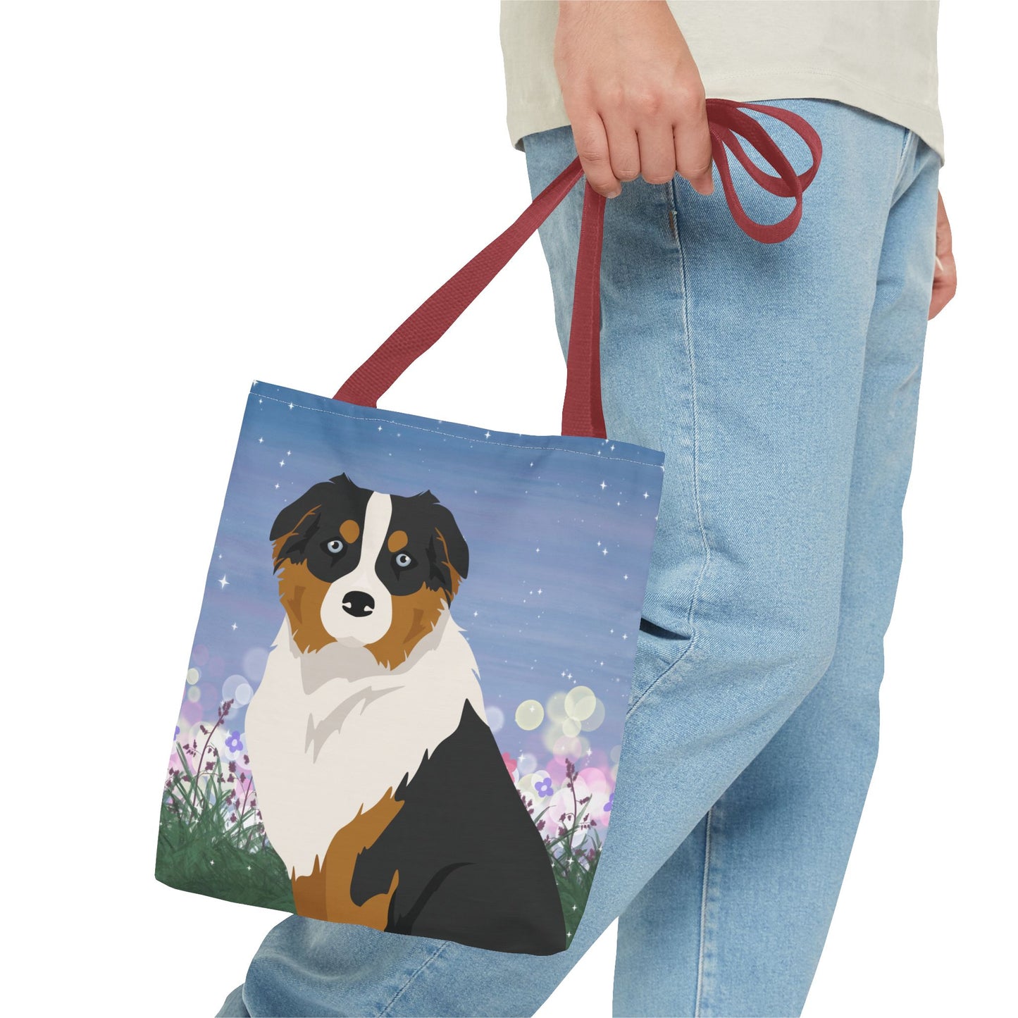 Australian Shepherd Dog Tote Bag 13x13