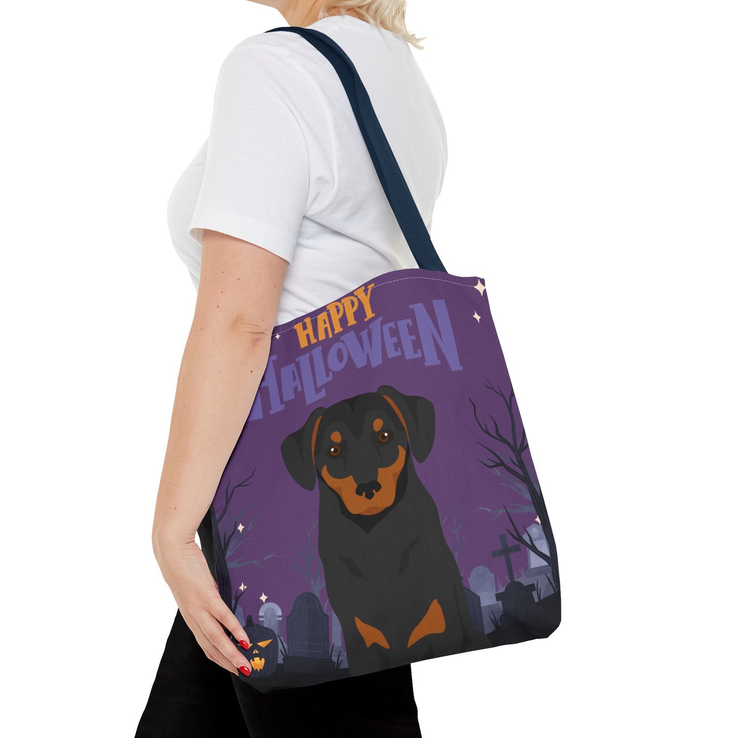 Austrian Pinscher Dog Happy Halloween Tote Bag 16x16