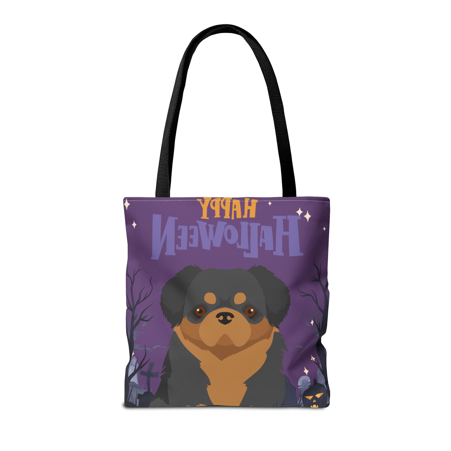 Tibetan Spaniel Dog Happy Halloween Tote Bag 16x16