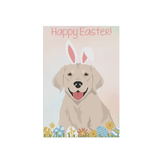Golden Retriever Dog Happy Easter Garden Flag