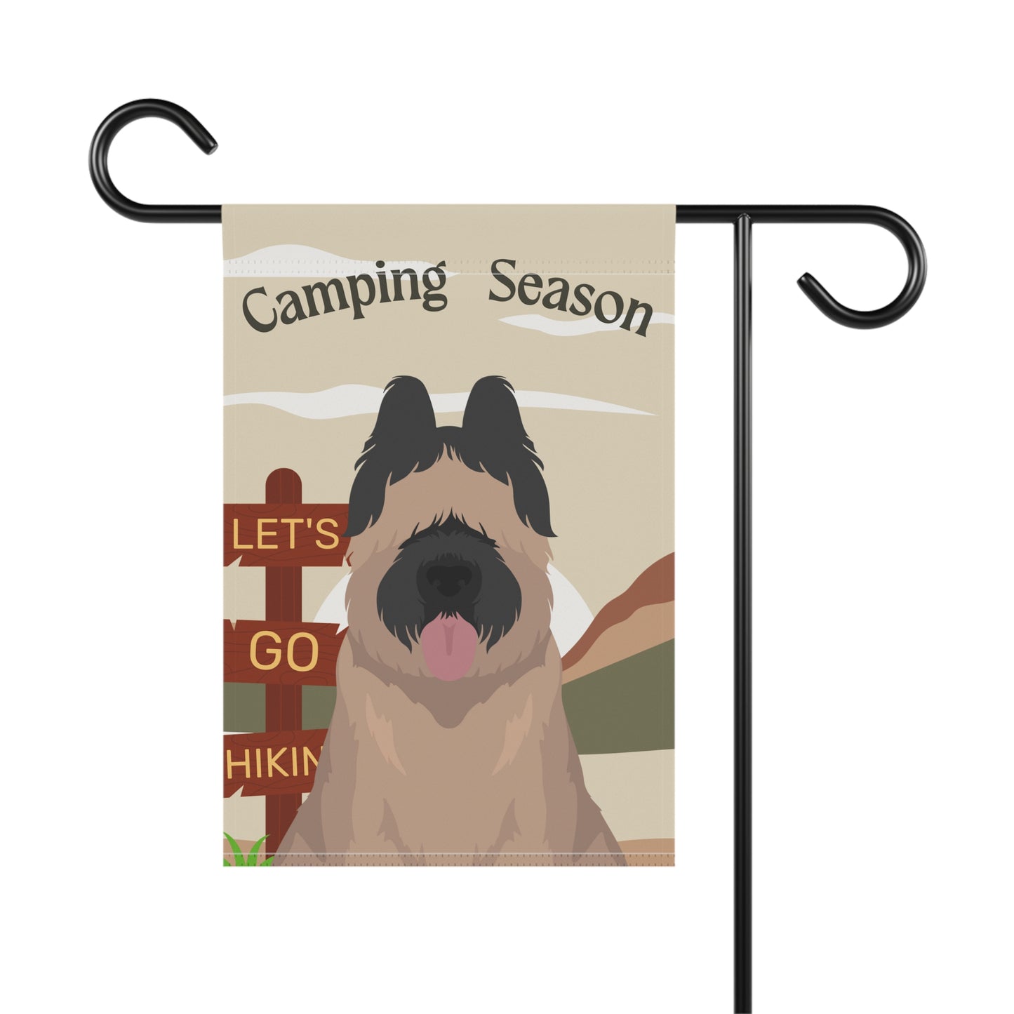 Briard Dog Camping Garden Flag