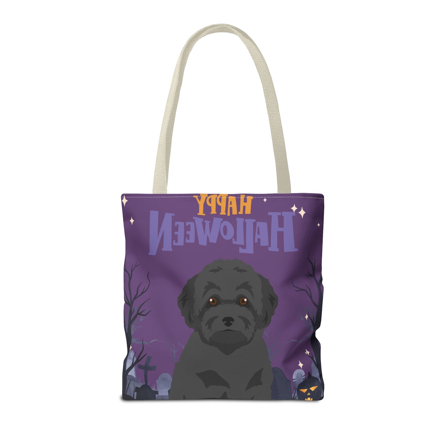 Toy Poodle Dog Happy Halloween Tote Bag 16x16