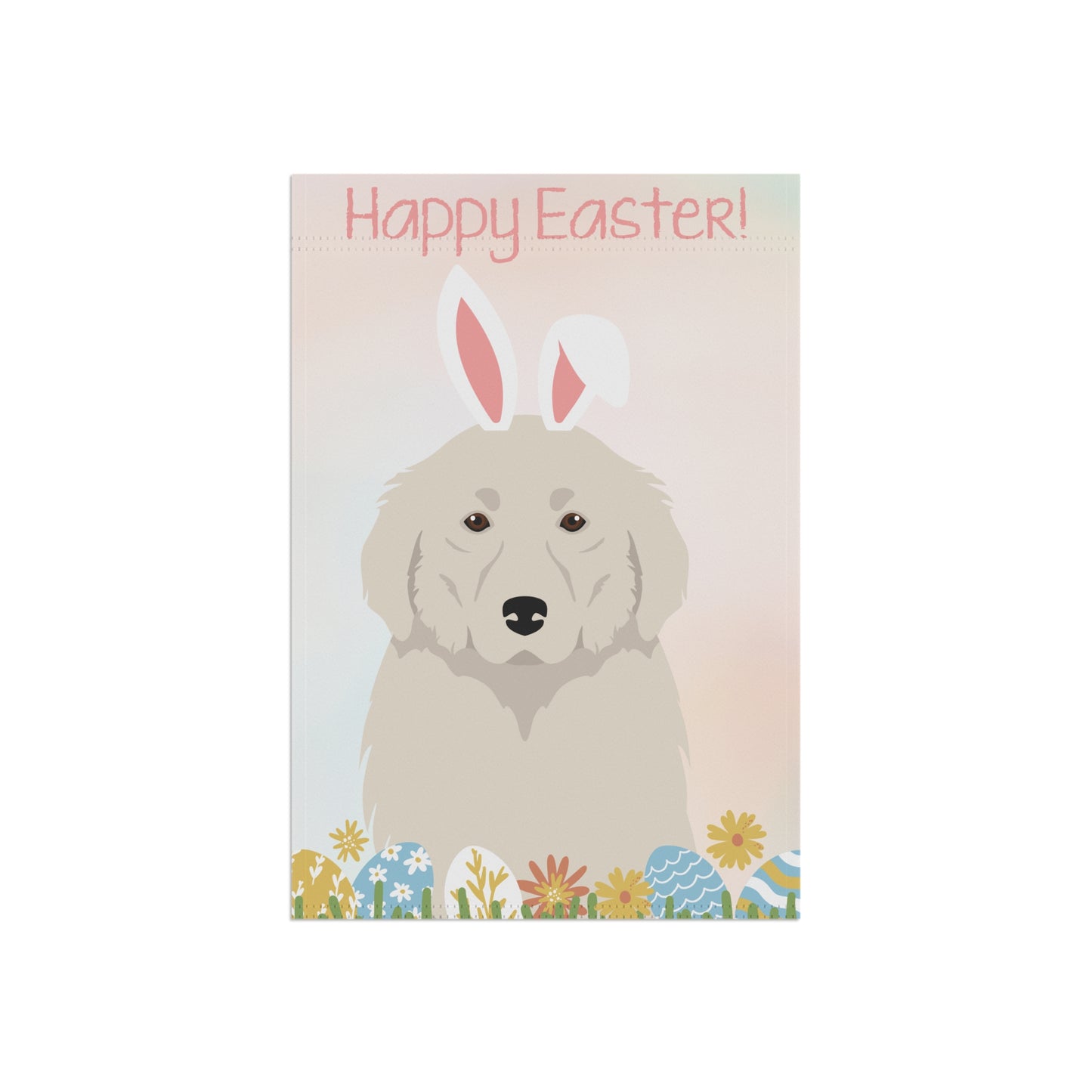 Great Pyrenees Dog Happy Easter Garden Flag