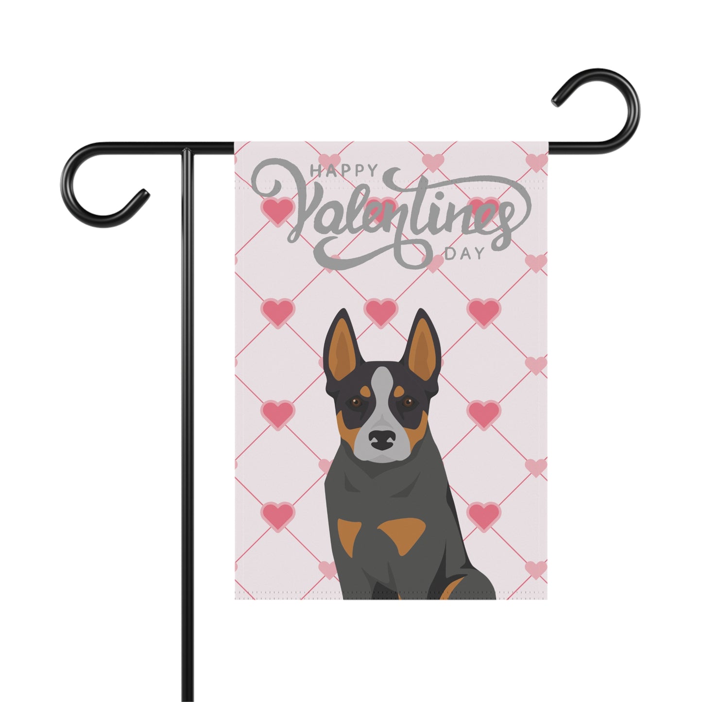 Australian Cattle Dog Valentines Day Garden Flag