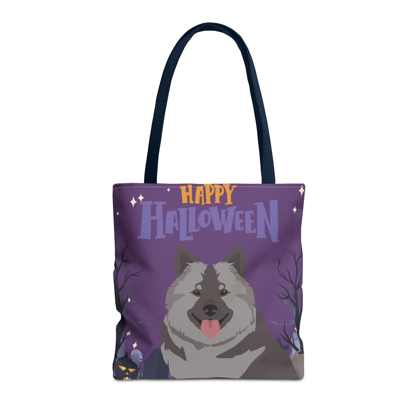 Keeshound Dog Happy Halloween Tote Bag 16x16