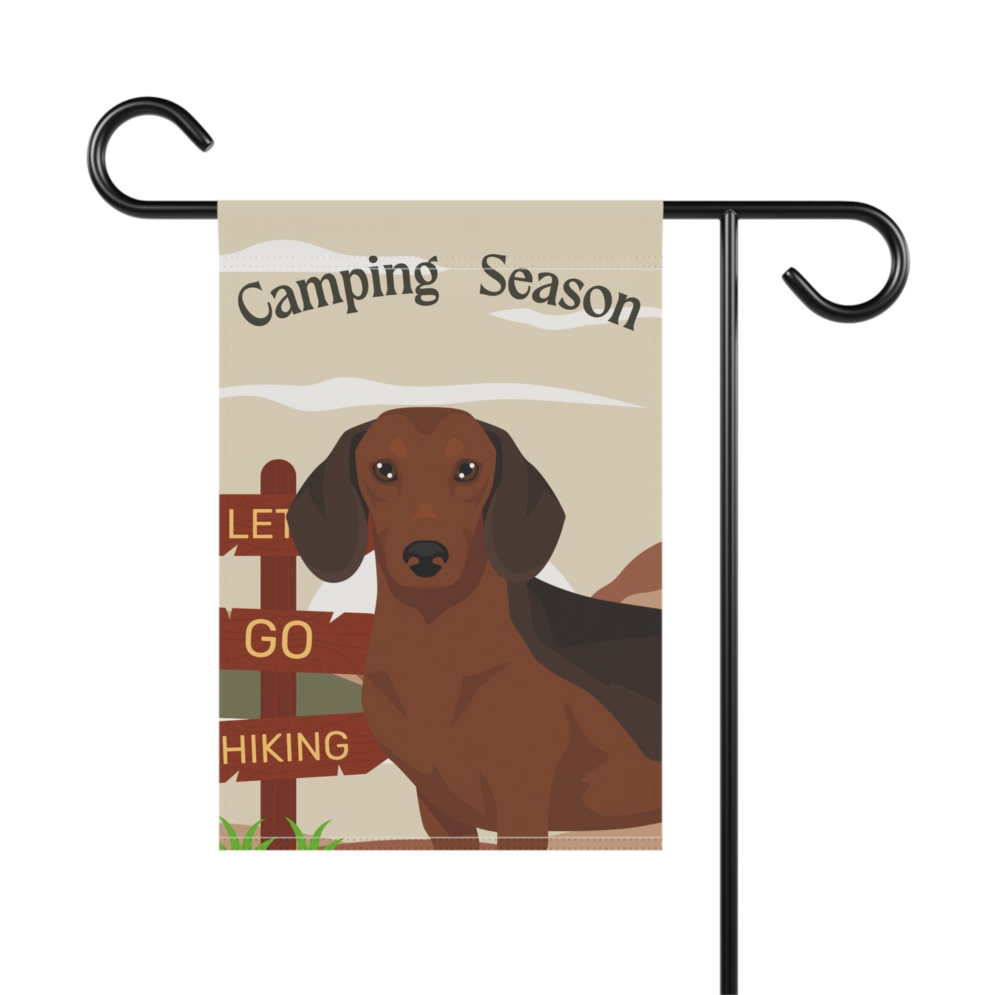 Dachshund Dog Camping Garden Flag