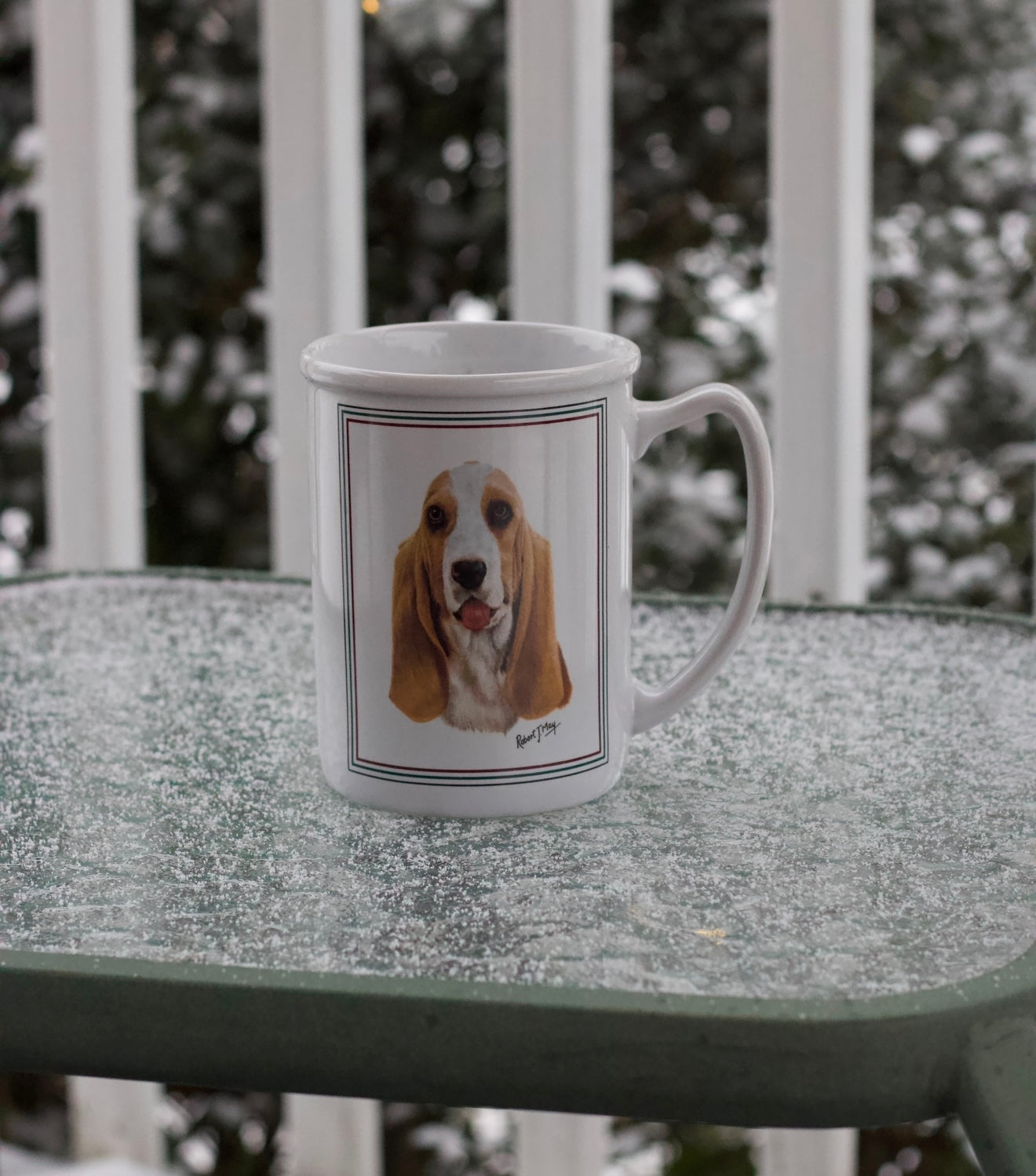Basset Hound Dog QPI Mug 16oz