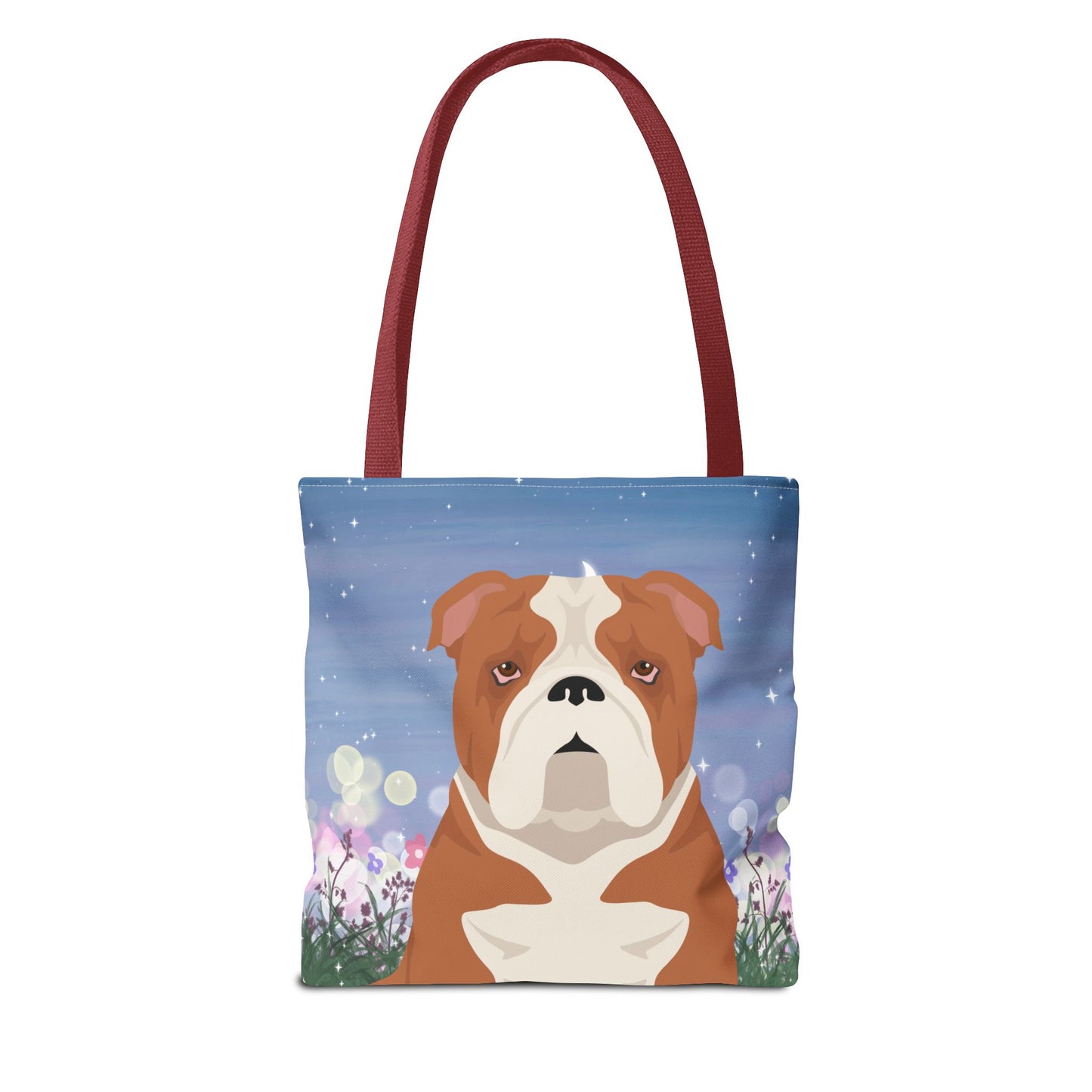 Bulldog Dog Tote Bag 13x13