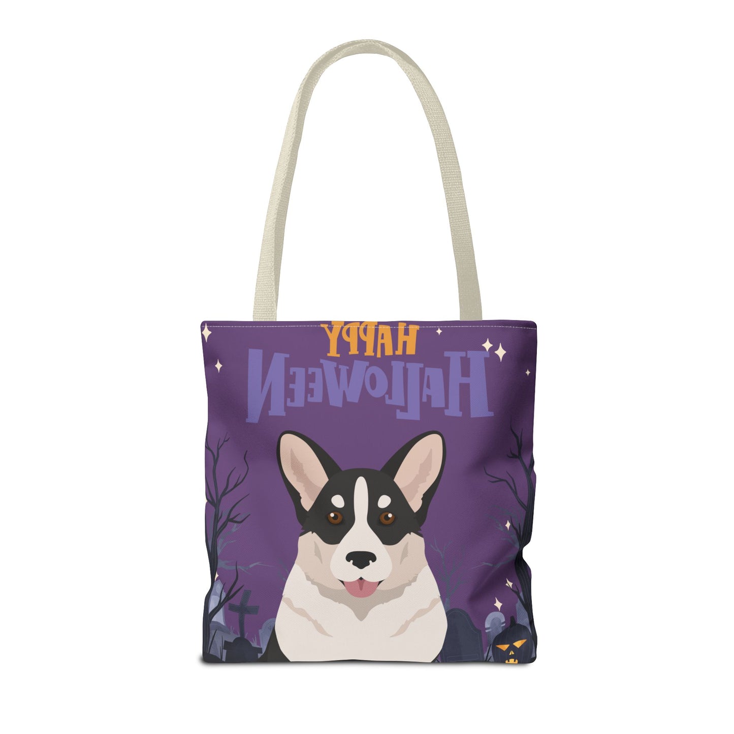 Cardigan Welsh Corgi Dog Happy Halloween Tote Bag 16x16