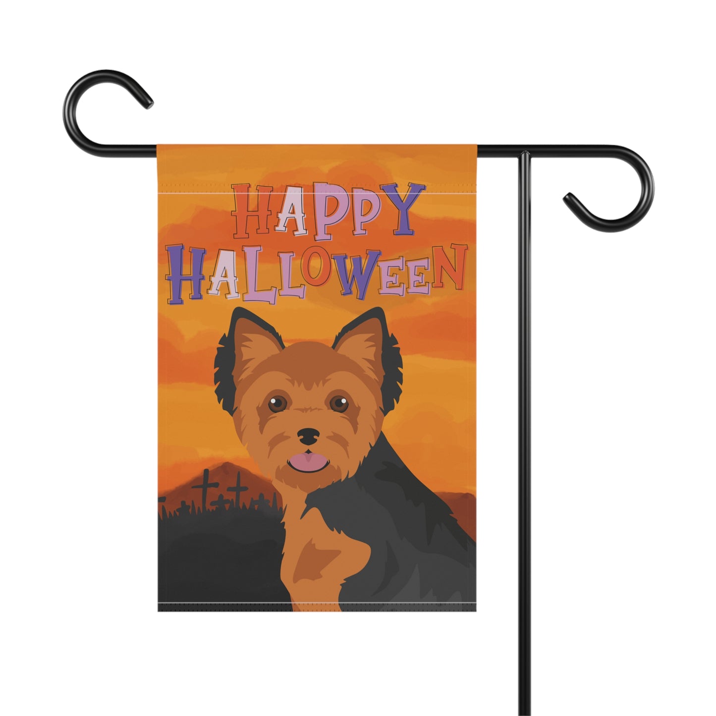 Yorkshire Terrier Dog Halloween Garden Flag