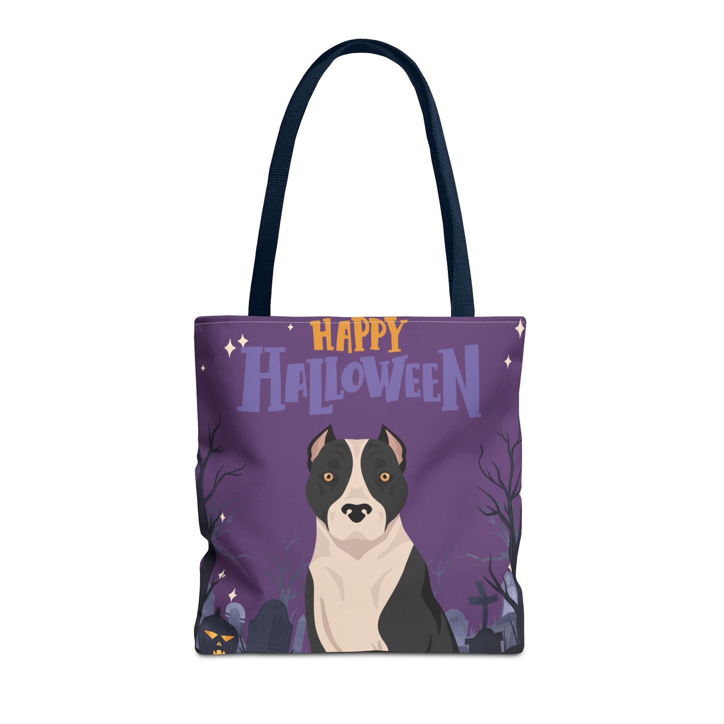 American Staffordshire Terrier Dog Happy Halloween Tote Bag 16x16