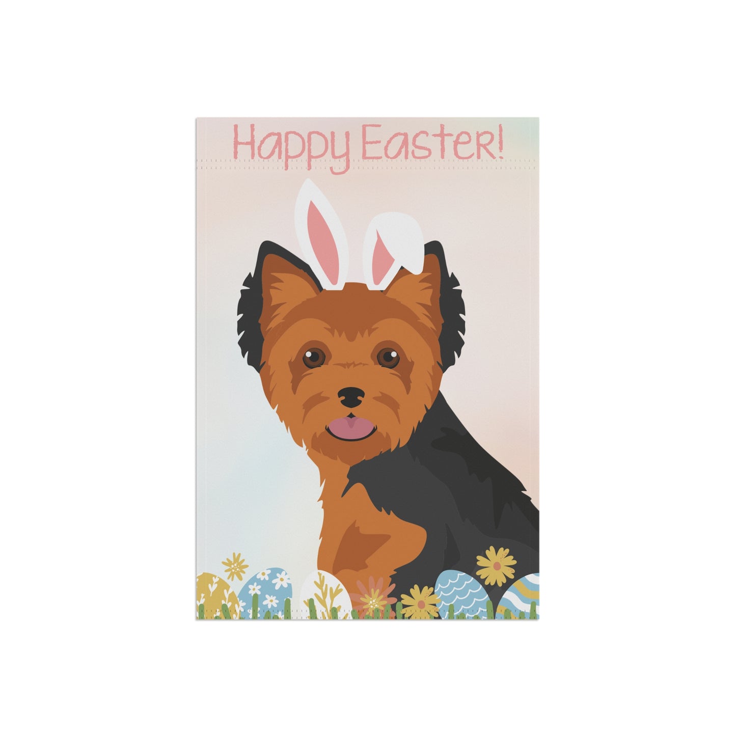 Yorkshire Terrier Dog Happy Easter Garden Flag