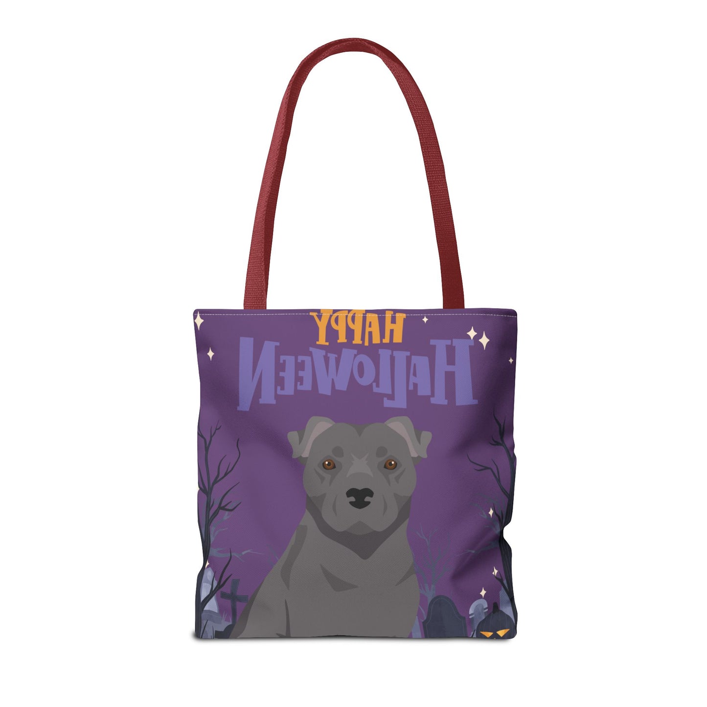 Staffordshire Bull Terrier Dog Happy Halloween Tote Bag 16x16