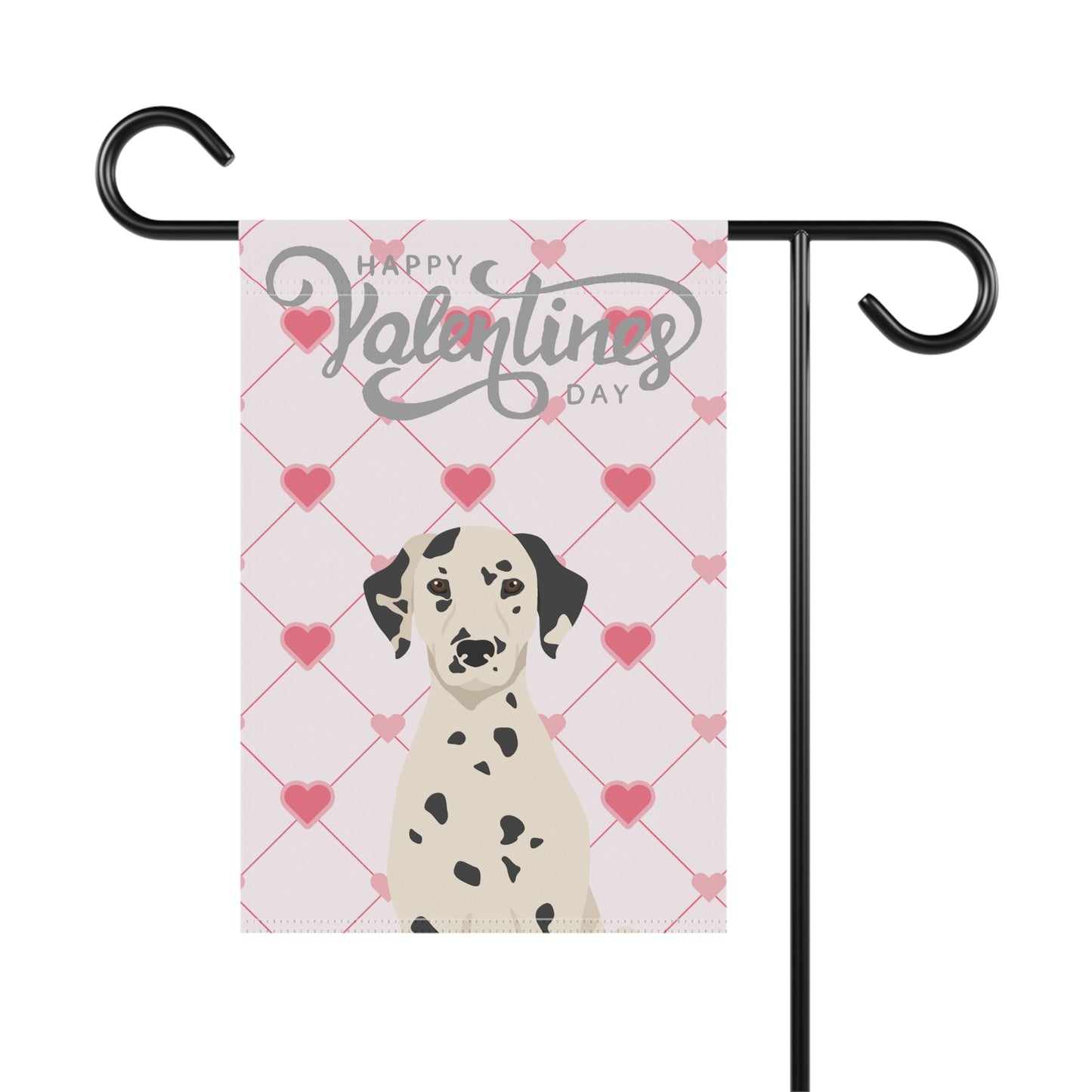 Dalmatian Dog Valentines Day Garden Flag