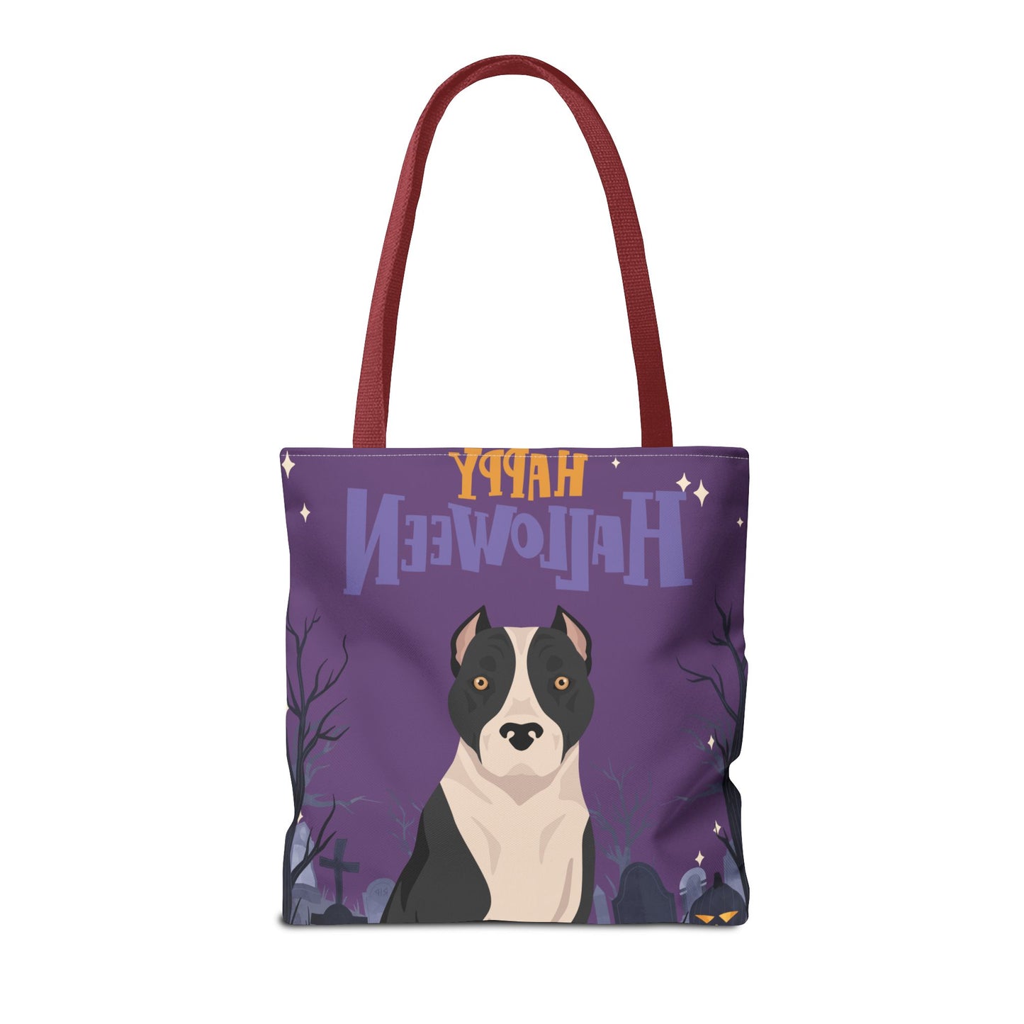 American Staffordshire Terrier Dog Happy Halloween Tote Bag 16x16