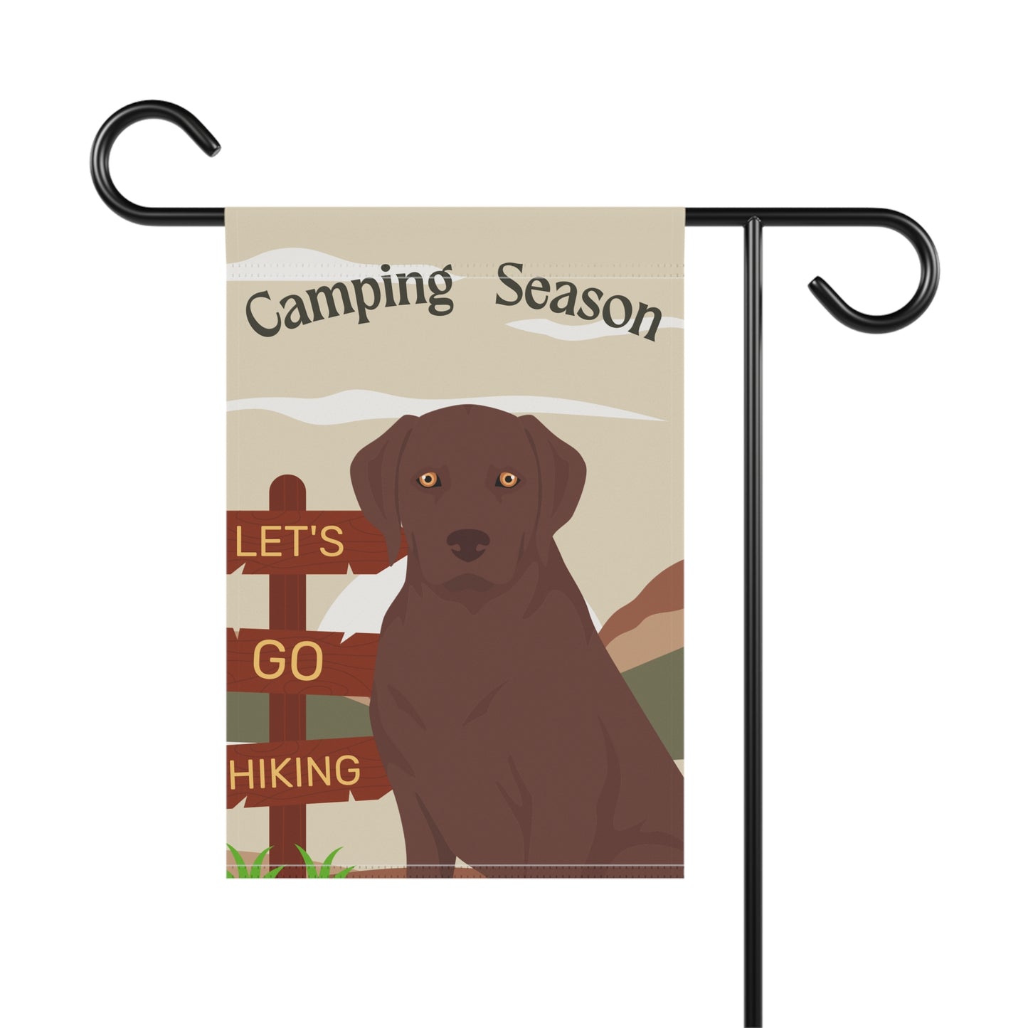 Labrador Retriever Dog Camping Garden Flag
