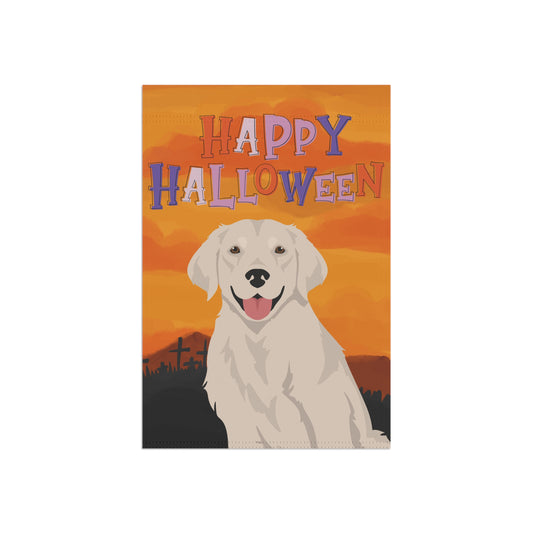Golden Retriever Dog Halloween Garden Flag