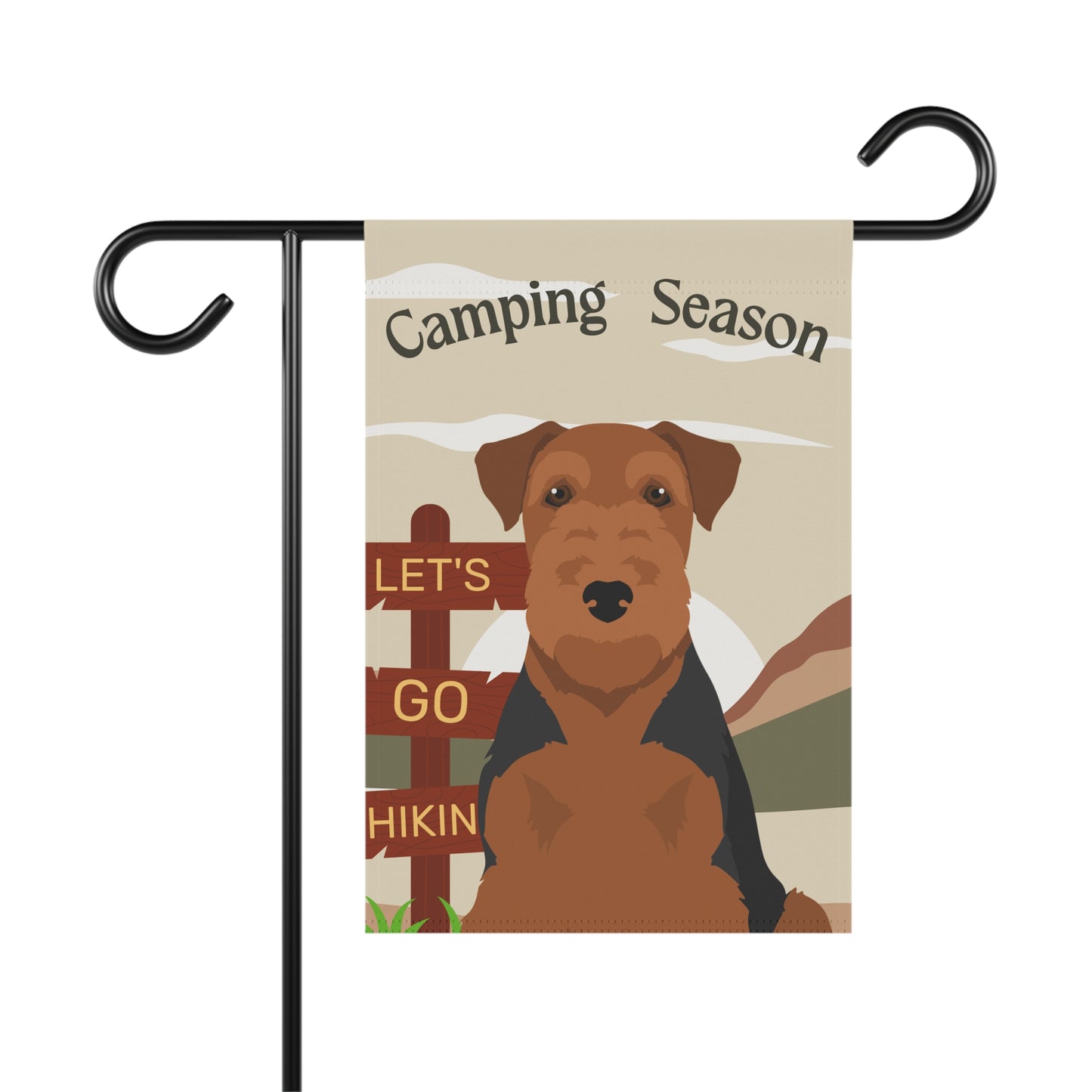 Welsh Terrier Dog Camping Garden Flag