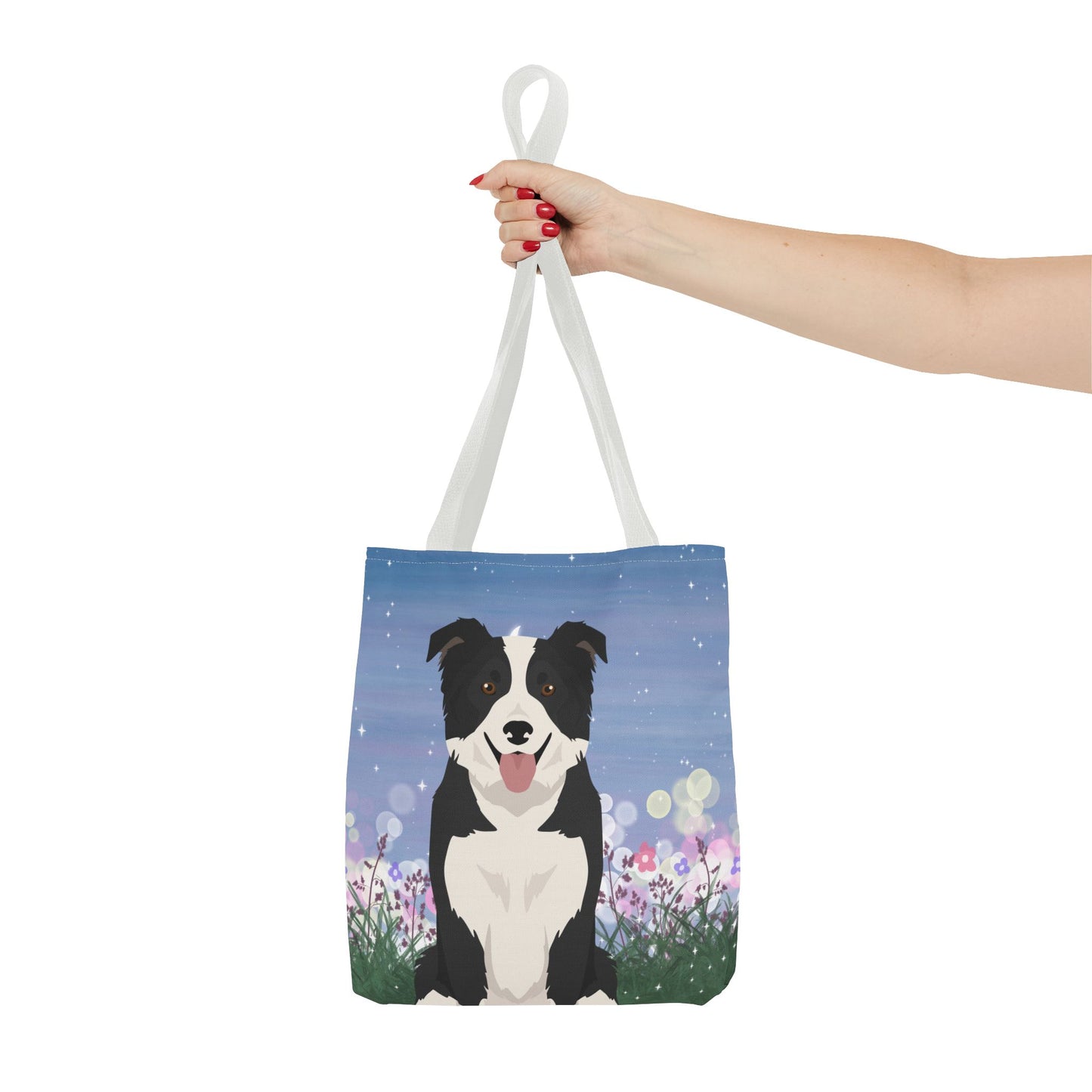Border Collie Dog Tote Bag 13x13