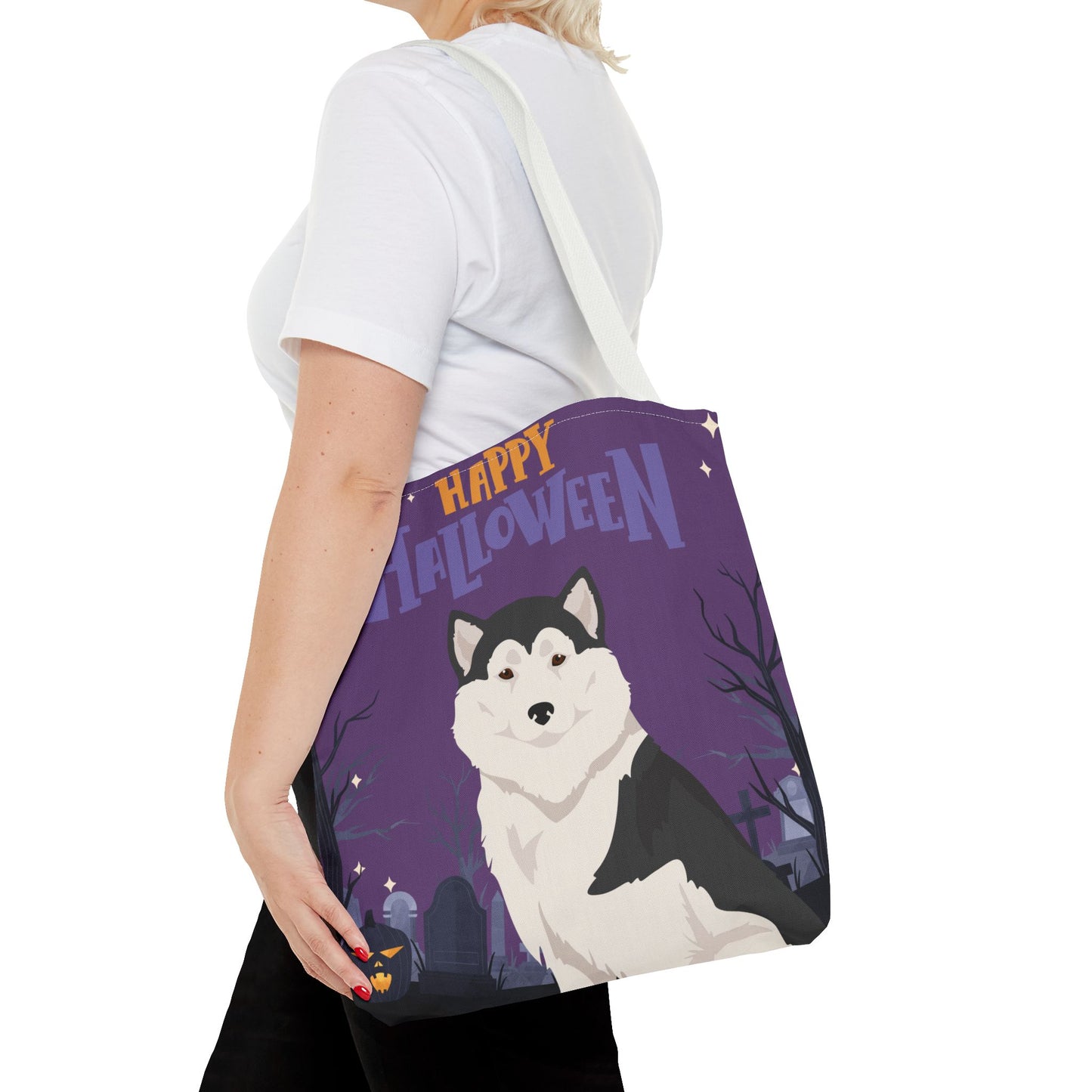 Greenland Dog Dog Happy Halloween Tote Bag 16x16