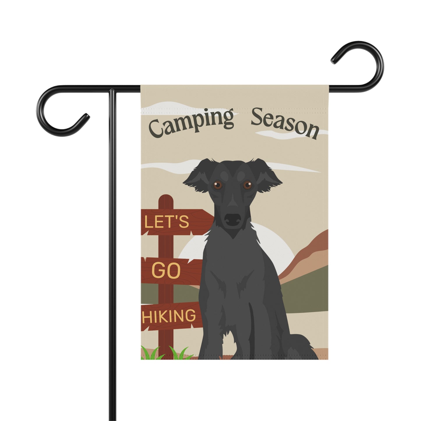 Silken Windhound Dog Camping Garden Flag