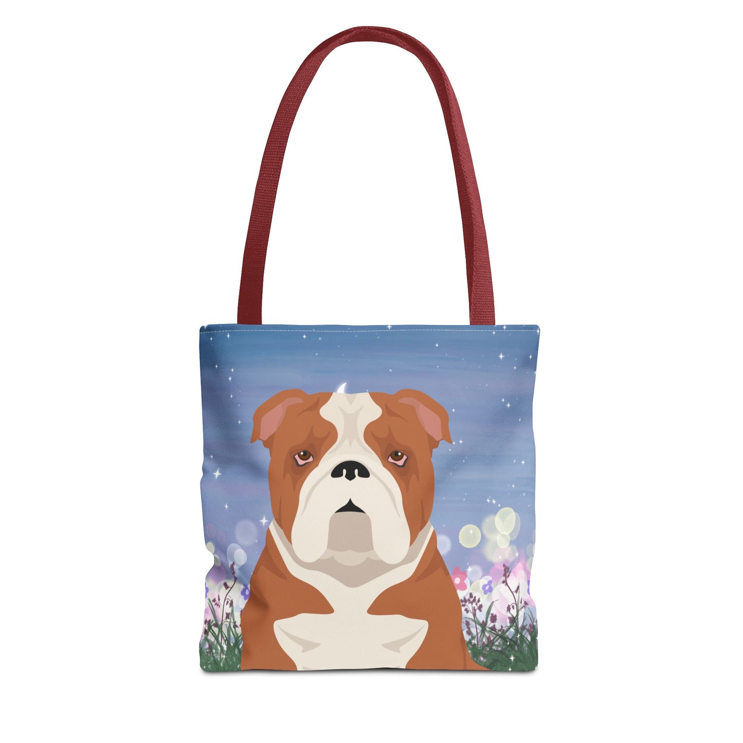 Bulldog Dog Tote Bag 13x13