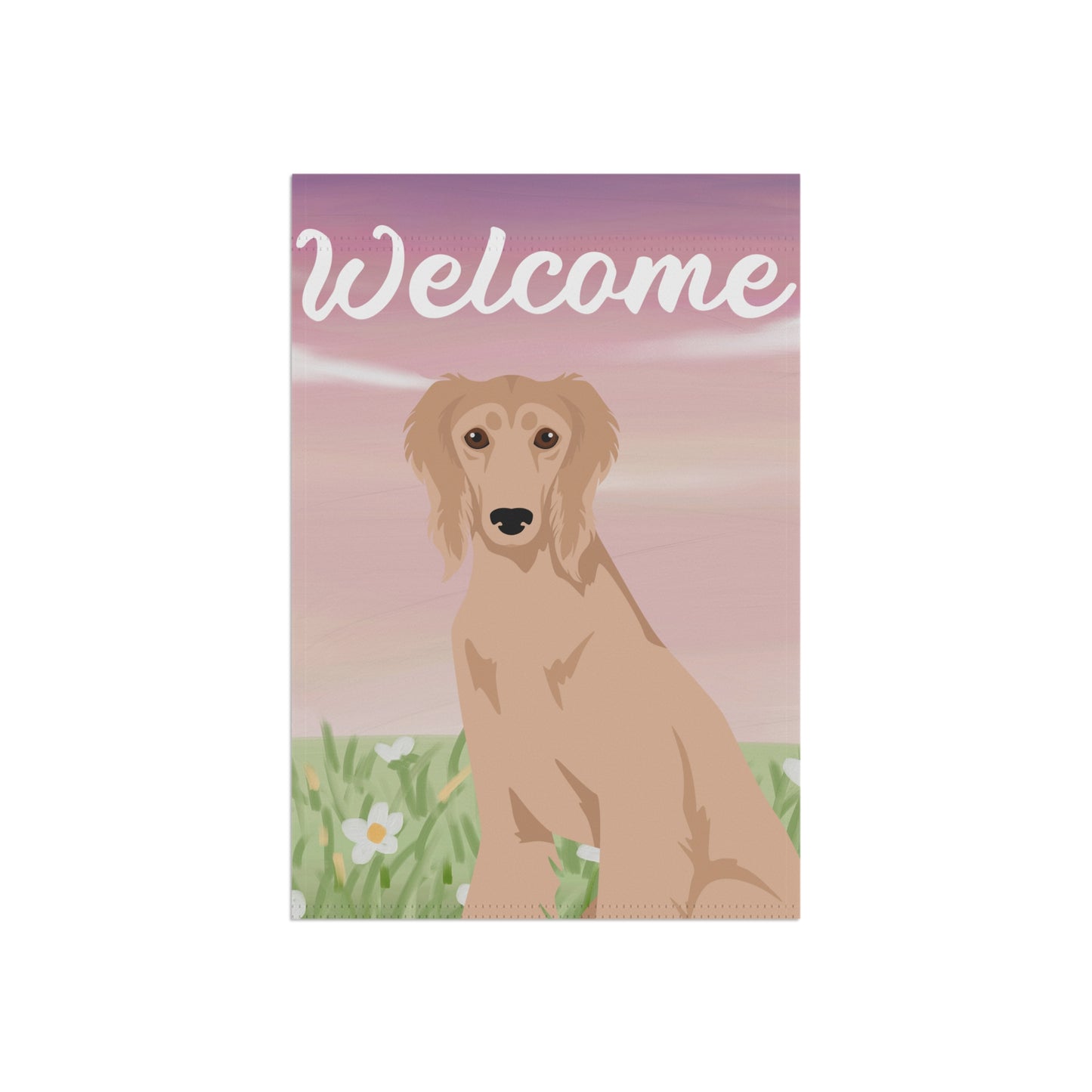 Saluki Dog Welcome Garden Flag