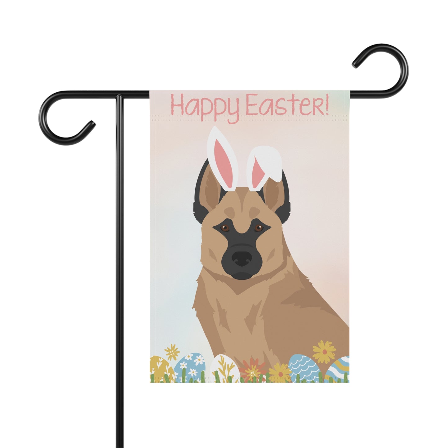 Hallefors Elkhound Dog Happy Easter Garden Flag